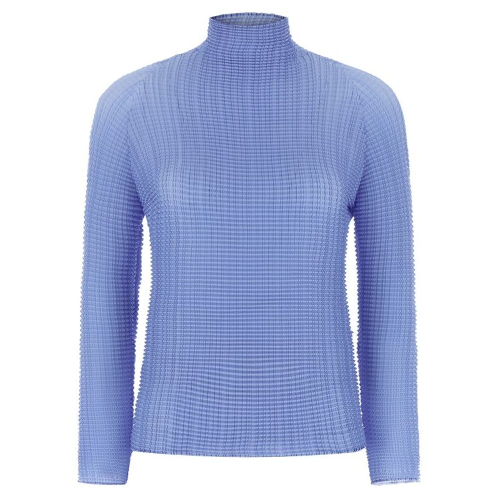 Issey Miyake Blue Polyester Women's Blouse